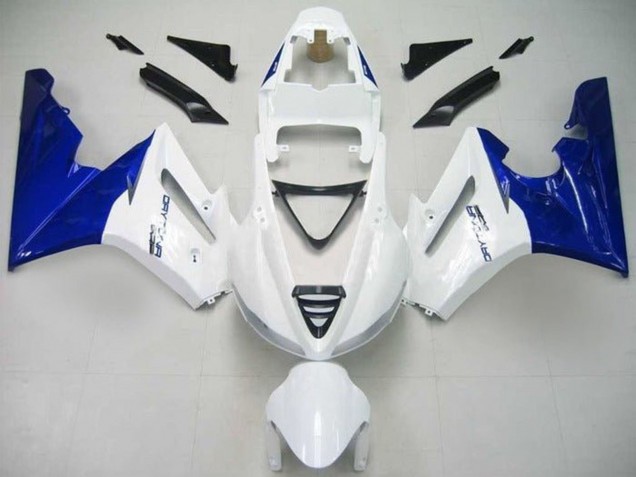 Weiß Blau 2009-2012 Triumph Daytona 675 Triple Motorrad Verkleidung