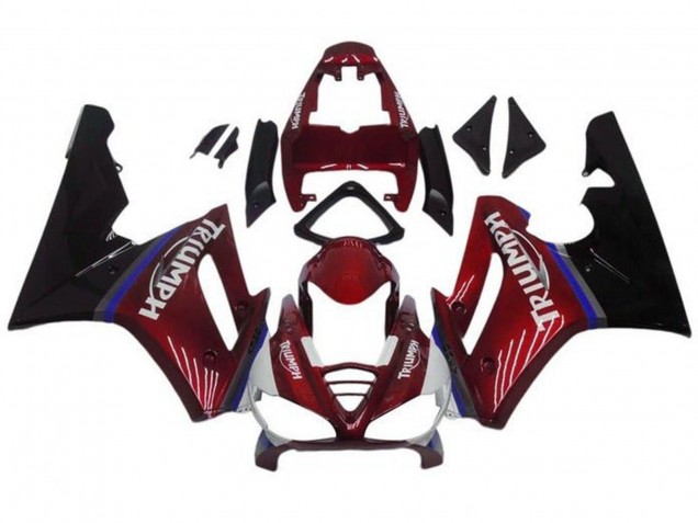Rot Blau Glänzendes Schwarz 2009-2012 Triumph Daytona 675 Triple Motorrad Verkleidung