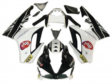 Weiß Glänzendes Schwarz HPi 2009-2012 Triumph Daytona 675 Triple Motorrad Verkleidung