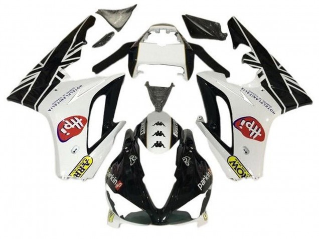 Weiß Glänzendes Schwarz HPi 2009-2012 Triumph Daytona 675 Triple Motorrad Verkleidung