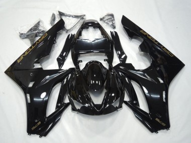Glänzendes Schwarz Gold Aufkleber 2009-2012 Triumph Daytona 675 Triple Motorrad Verkleidung