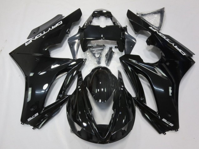 Glänzendes Schwarz Weiß Aufkleber 2009-2012 Triumph Daytona 675 Triple Motorrad Verkleidung
