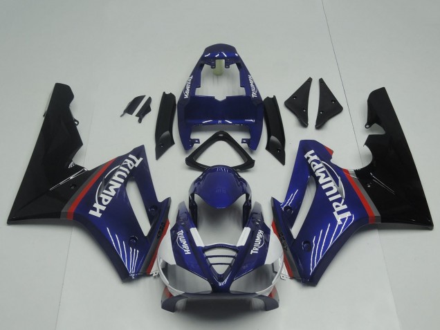 Blau Rot Glänzendes Schwarz 2009-2012 Triumph Daytona 675 Triple Motorrad Verkleidung