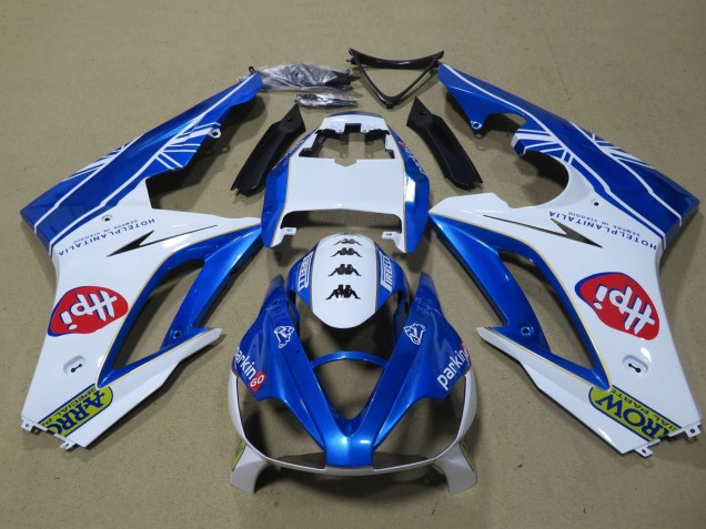 Weiß Blau Hpi 2009-2012 Triumph Daytona 675 Triple Motorrad Verkleidung