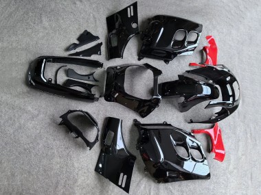 Glänzendes Schwarz Rot 1987-1988 Honda CBR1000F Hurricane Motorrad Verkleidung