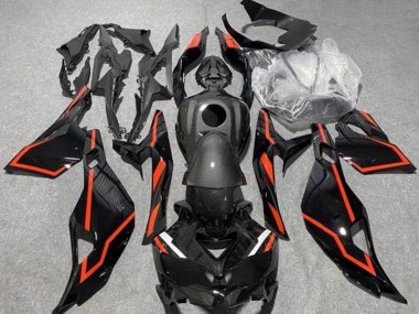 Kunst Carbonfaser Schwarz Rot 2019-2025 Kawasaki ZX4R ZX-4RR Motorrad Verkleidung