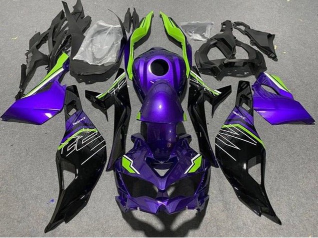 Lila Grün Schwarz 2019-2025 Kawasaki ZX4R ZX-4RR Motorrad Verkleidung