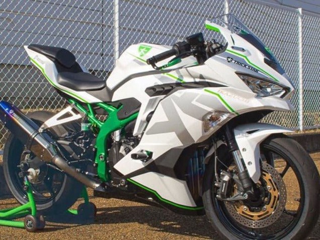 Weiß Silber Grün 2019-2025 Kawasaki ZX4R ZX-4RR Motorrad Verkleidung
