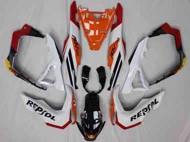 Weiß Orange Rot Gelb Glänzendes Schwarz Repsol 2018-2021 Honda ADV150 Motorrad Verkleidung