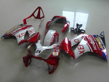 Weiß Rot Blau Xerox 21 2002-2013 Honda VFR 800 Motorrad Verkleidung