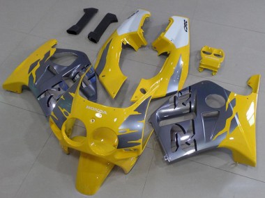 Weiß Gelb Silber 1988-1989 Honda CBR250RR MC19 Motorrad Verkleidung