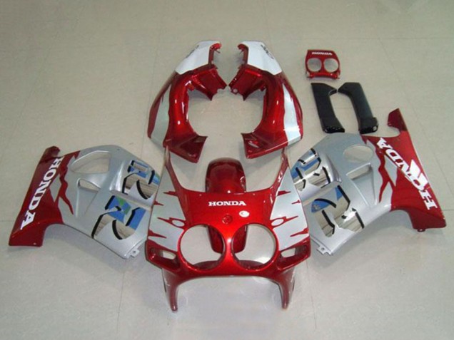 Silber Weiß Rot 1988-1989 Honda CBR250RR MC19 Motorrad Verkleidung