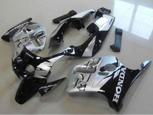 Silber Glänzendes Schwarz 1988-1989 Honda CBR250RR MC19 Motorrad Verkleidung