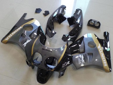 Grau Gold Glänzendes Schwarz 1990-1998 Honda CBR250RR MC22 Motorrad Verkleidung