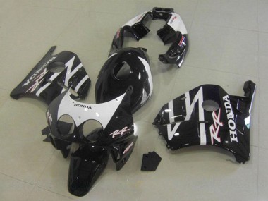 Glänzendes Schwarz Weiß 1990-1998 Honda CBR250RR MC22 Motorrad Verkleidung