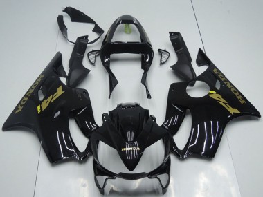 Glänzendes Schwarz Gold Aufkleber 2001-2003 Honda CBR600 F4i Motorrad Verkleidung