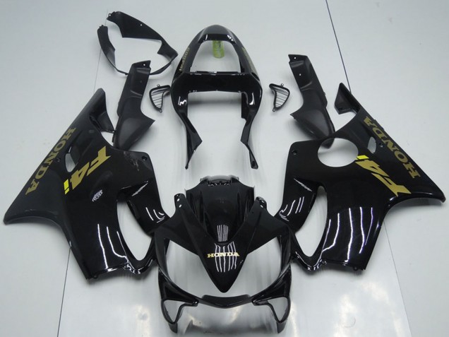 Glänzendes Schwarz Gold Aufkleber 2001-2003 Honda CBR600 F4i Motorrad Verkleidung