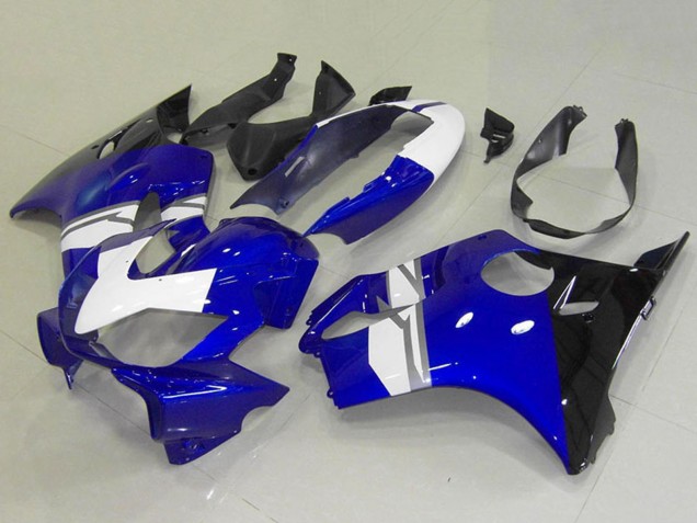 Weiß Blau Glänzendes Schwarz 2004-2007 Honda CBR600 F4i Motorrad Verkleidung