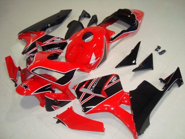 Rot Glänzendes Schwarz 2003-2004 Honda CBR600RR Motorrad Verkleidungen Kit