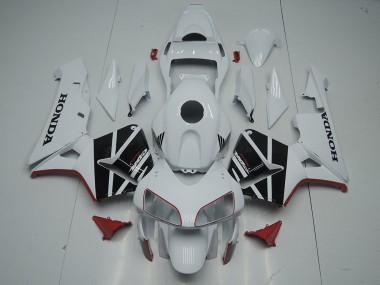 Weiß Glänzendes Schwarz 2003-2004 Honda CBR600RR Motorrad Verkleidung