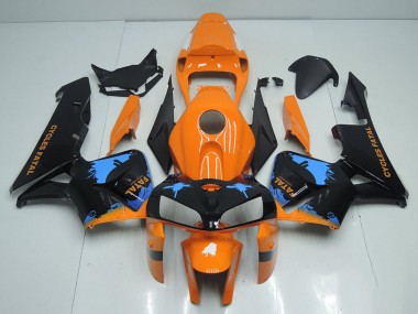 Orange Blau Schwarz 2005-2006 Honda CBR600RR Motorrad Verkleidung