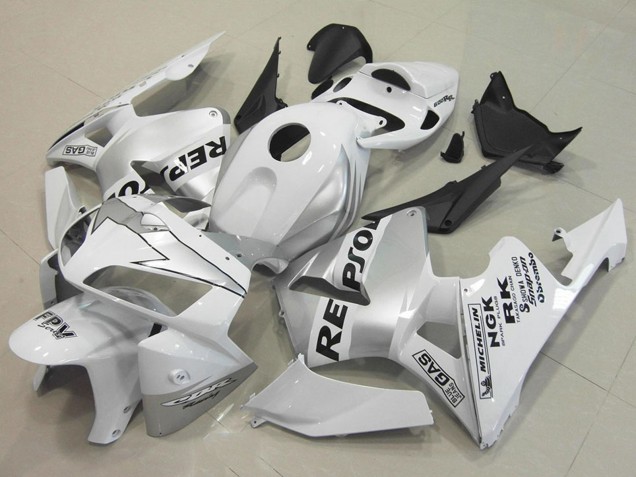 Weiß Silber Schwarz Repsol 2005-2006 Honda CBR600RR Motorrad Verkleidung