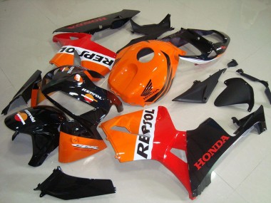 Orange Weiß Rot Glänzendes Schwarz Repsol 2005-2006 Honda CBR600RR Motorrad Verkleidung Kit