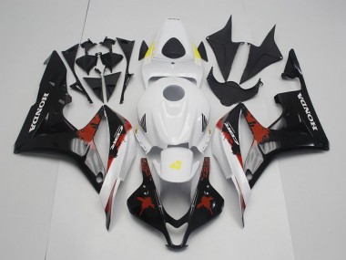 Weiß Rot Gelb Glänzendes Schwarz Limited Edition 2007-2008 Honda CBR600RR Motorrad Verkleidung