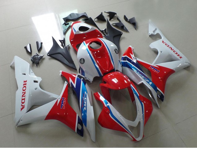 Weiß Rot Hellblau HRC 2007-2008 Honda CBR600RR Motorrad Verkleidung