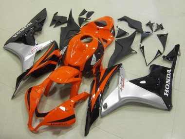 Silber Orange Glänzendes Schwarz 2007-2008 Honda CBR600RR Motorrad Verkleidung
