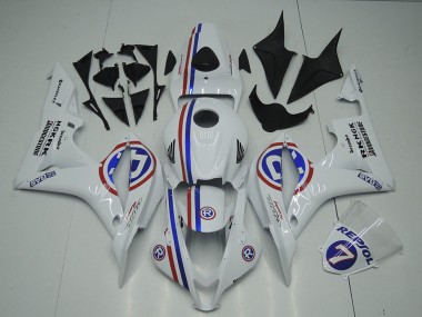 Weiß Rot Blau R 2007-2008 Honda CBR600RR Motorrad Verkleidung