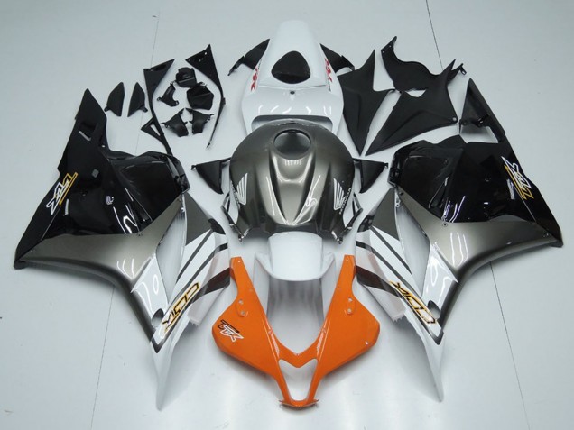 Weiß Silber Orange Glänzendes Schwarz 2009-2012 Honda CBR600RR Motorrad Verkleidung