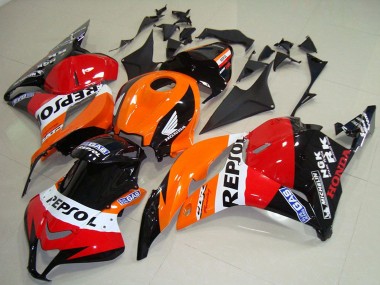 Orange Weiß Rot Glänzendes Schwarz Repsol 2009-2012 Honda CBR600RR Motorrad Verkleidung