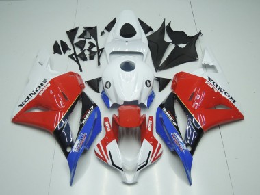 Weiß Rot Blau Glänzendes Schwarz Motul 2009-2012 Honda CBR600RR Motorrad Verkleidung