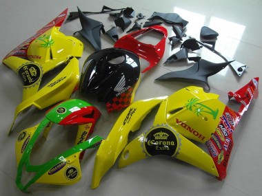 Gelb Rot Grün Glänzendes Schwarz Corona Extra 2009-2012 Honda CBR600RR Motorrad Verkleidung