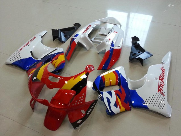 Weiß Rot Blau Gelb 1996-1997 Honda CBR900RR 893 Motorrad Verkleidung