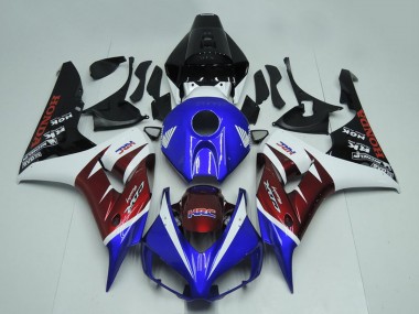 Weiß Burgundy Blau Glänzendes Schwarz 2006-2007 Honda CBR1000RR Motorrad Verkleidung