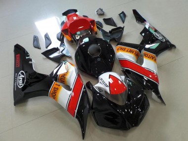 Rot Weiß Orange Glänzendes Schwarz Rennen 2006-2007 Honda CBR1000RR Motorrad Verkleidung