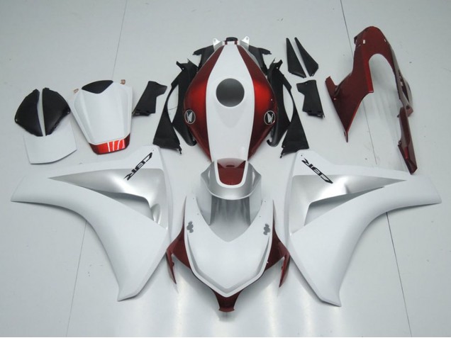 Weiß Silber Bonbon Rot 2008-2011 Honda CBR1000RR Motorrad Verkleidung