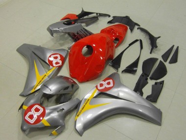Silber Rot Gelb 8 2008-2011 Honda CBR1000RR Motorrad Verkleidung