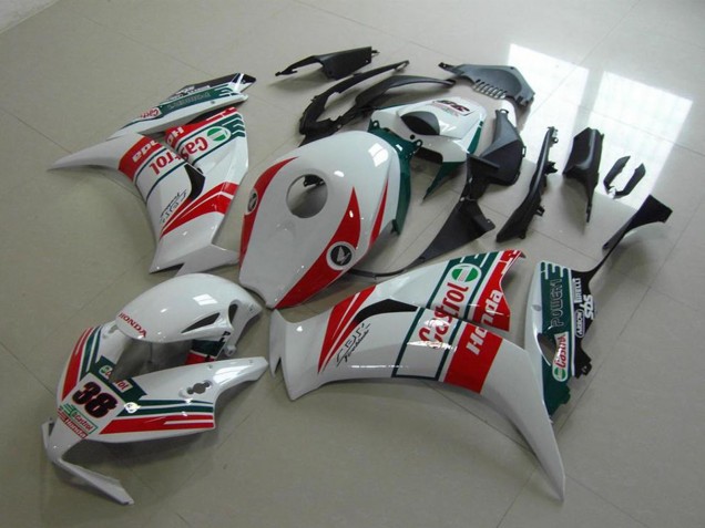 Weiß Rot Grün Castrol 38 2012-2016 Honda CBR1000RR Motorrad Verkleidung