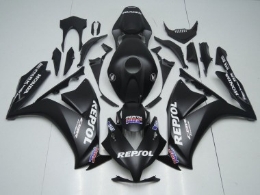 Matt Schwarz Weiß Repsol HRC 2012-2016 Honda CBR1000RR Motorrad Verkleidung