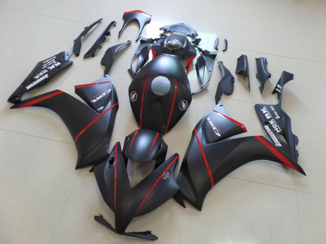 Matt Schwarz Rot Streifen 2012-2016 Honda CBR1000RR Motorrad Verkleidung