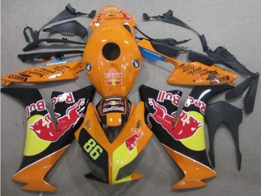 Orange Gelb Glänzendes Schwarz Red Bull 86 2012-2016 Honda CBR1000RR Motorrad Verkleidung