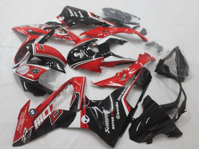 Weiß Rot Glänzendes Schwarz 2015-2016 BMW S1000RR Motorrad Verkleidung