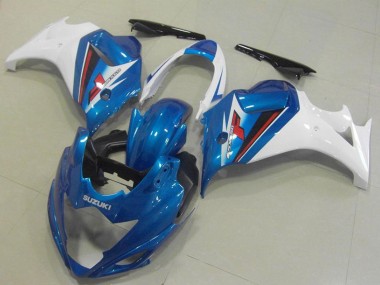Weiß Blau 2008-2013 Suzuki GSX650F Motorrad Verkleidung