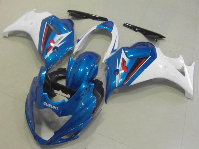 Weiß Blau 2008-2013 Suzuki GSX650F Motorrad Verkleidung