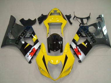 Gelb Silber Grau Schwarz Rot 2003-2004 Suzuki GSXR 1000 Motorrad Verkleidung