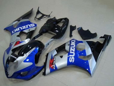 Silber Blau Glänzendes Schwarz Rot 2003-2004 Suzuki GSXR 1000 Motorrad Verkleidung