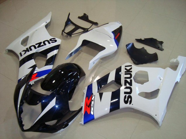Weiß Blau Dunkel Blau Rot 2003-2004 Suzuki GSXR 1000 Motorrad Verkleidung